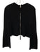 525 Size Small Black Cotton Blend Long Sleeve double zip Ribbed Sweater Black / Small