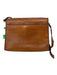 Patricia Nash Brown Leather Tooled Flap Closure Crossbody Adjustable Strap Bag Brown