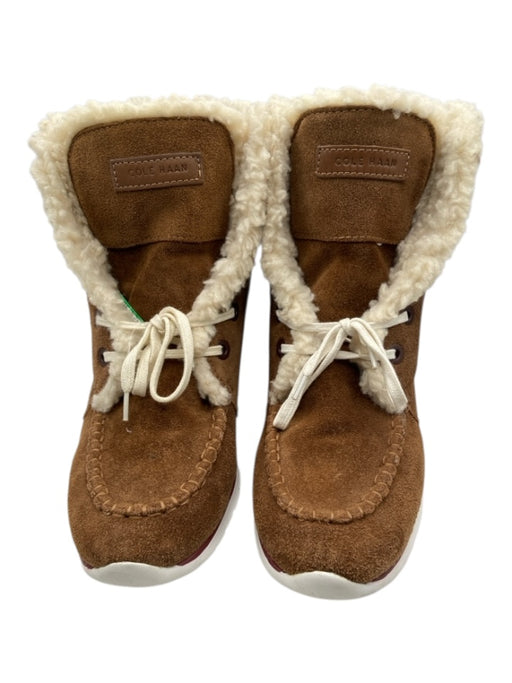 Cole Haan Shoe Size 9B Brown & Cream Suede Upper Shearling Lined Chukka Boots Brown & Cream / 9B
