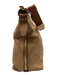 Prada Beige & Gold Grain Leather Zip Close Logo Shoulder Strap Side Zip Bag Beige & Gold / Medium