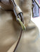Prada Beige & Gold Grain Leather Zip Close Logo Shoulder Strap Side Zip Bag Beige & Gold / Medium