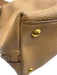 Prada Beige & Gold Grain Leather Zip Close Logo Shoulder Strap Side Zip Bag Beige & Gold / Medium