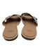 Ugg Shoe Size 8.5 Silver Leather Upper open toe Crackle Print Slide Sandals Silver / 8.5