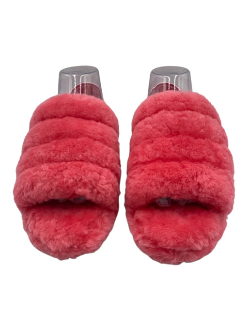 Ugg Shoe Size 9 Pink shearling open toe Logo Slingback Slipper Sandals Pink / 9