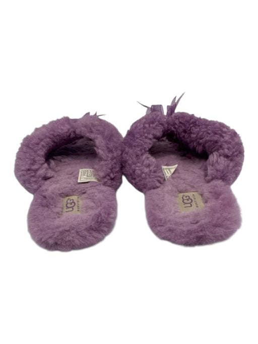 Ugg Shoe Size 9 Purple shearling open toe Thong Bow Detail Slipper Sandals Purple / 9