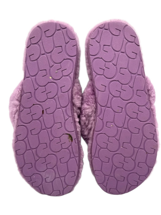 Ugg Shoe Size 9 Purple shearling open toe Thong Bow Detail Slipper Sandals Purple / 9