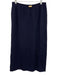 St John Sport Size L Navy Blue Wool & Rayon Elastic Waist Knit Maxi Skirt Navy Blue / L