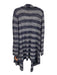 Barefoot Dreams Size L/XL Blue & Gray Nylon & Rayon Long Sleeve Stripe Cardigan Blue & Gray / L/XL