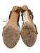 Stuart Weitzman Shoe Size 9 Brown & Gold Leather Peep Toe Cut Outs Tie Sandals Brown & Gold / 9