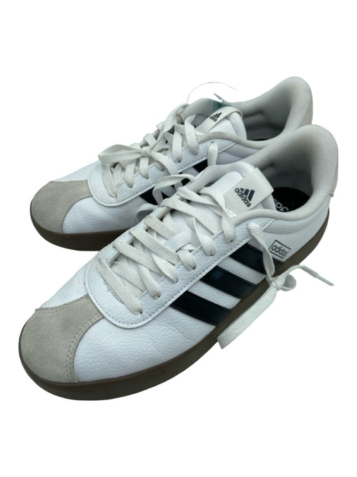 Adidas Shoe Size 10 White Gray Brown Leather round toe lace up Low Top Sneakers White Gray Brown / 10