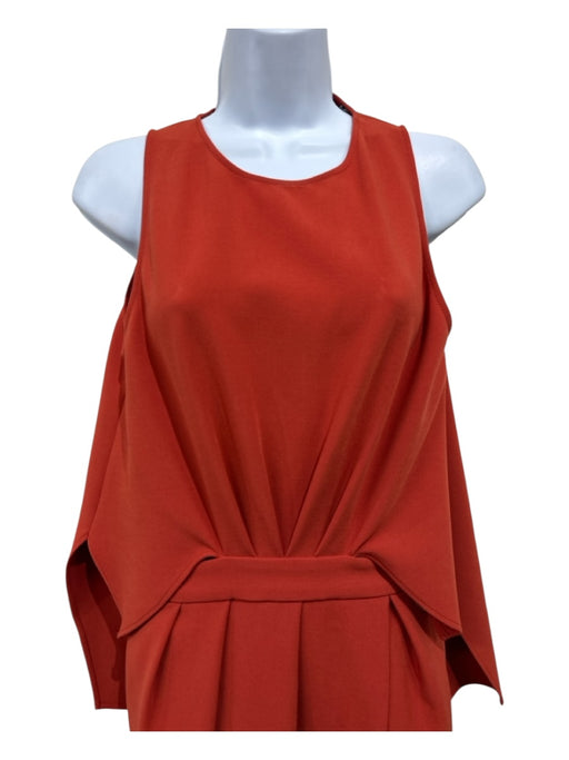 Rachel Comey Size 6 Orange Polyester Sleeveless Back Cut Out Front Slit Dress Orange / 6
