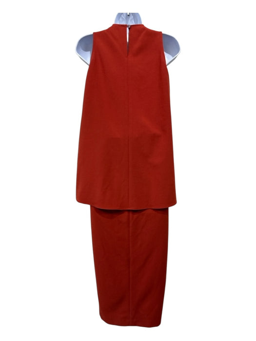 Rachel Comey Size 6 Orange Polyester Sleeveless Back Cut Out Front Slit Dress Orange / 6