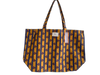 Sezane Yellow Blue Pink Canvas Stripe & Floral Shoulder Bag Tote Bag Yellow Blue Pink / L