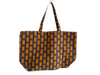 Sezane Yellow Blue Pink Canvas Stripe & Floral Shoulder Bag Tote Bag Yellow Blue Pink / L
