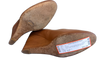 Tory Burch Shoe Size 5.5 Brown Leather Upper Almond shape Gold detail Shoes Brown / 5.5