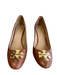 Tory Burch Shoe Size 5.5 Brown Leather Upper Almond shape Gold detail Shoes Brown / 5.5