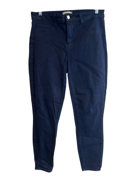 L'agence Size 30 Navy Cotton Blend 5 Pocket Zip Fly High Waist Skinny Jeans Navy / 30