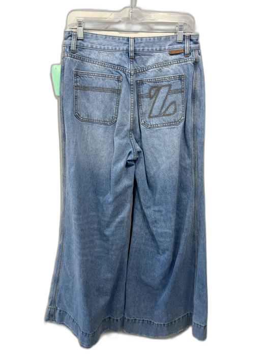 Zimmermann Size 30 Light Wash Cotton Button Pockets Mid Rise Wide Leg Jeans Light Wash / 30