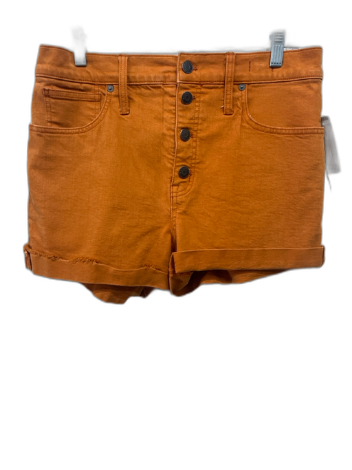 Madewell Size 30 Tan Orange Cotton High Rise Cuffed Button Fly Shorts Tan Orange / 30