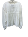 Rohe Size 40 / s White Linen Quarter Button Gathered Balloon Sleeve Top White / 40 / s