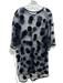 Marios Size M Black Nylon Blend Tulle Polka Dot Short Sleeve Knee length Dress Black / M