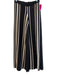 Zara Size M Black & White Viscose Elastic Waist High Rise Striped Sheer Pants Black & White / M