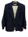 Veronica Beard Size Est L Navy Blue Viscose Blend Scrunch Sleeve Blazer Jacket Navy Blue / Est L
