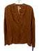 Diega Size S Brown Viscose & Silk Long Sleeve V Neck Top Brown / S