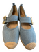 Sam Edelman Shoe Size 8 Blue Denim Buckle Mary Jane Espadrille Rounded Toe Shoes Blue / 8