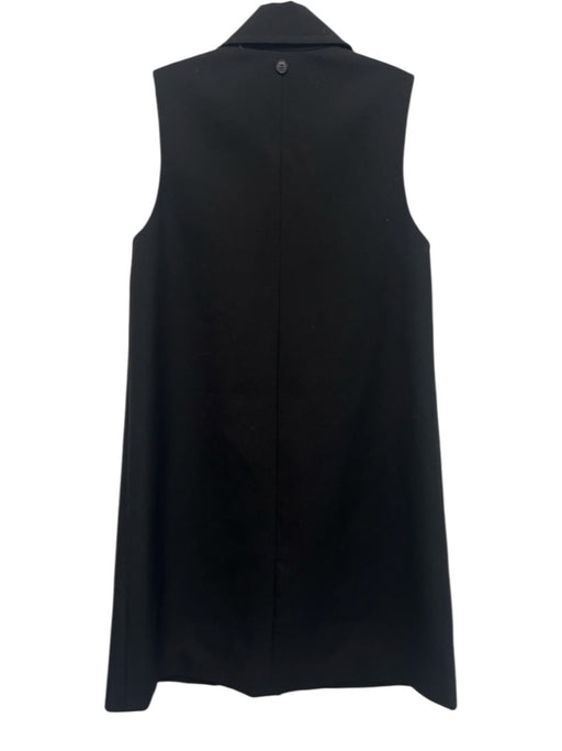we-ar4 Size S Black Wool Sleeveless Button Up & Collar Midi Dress Black / S