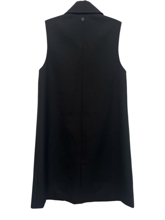 we-ar4 Size S Black Wool Sleeveless Button Up & Collar Midi Dress Black / S