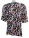 Boden Size 10 Multi Viscose Blend V Neck Floral Print Short Sleeve Top Multi / 10