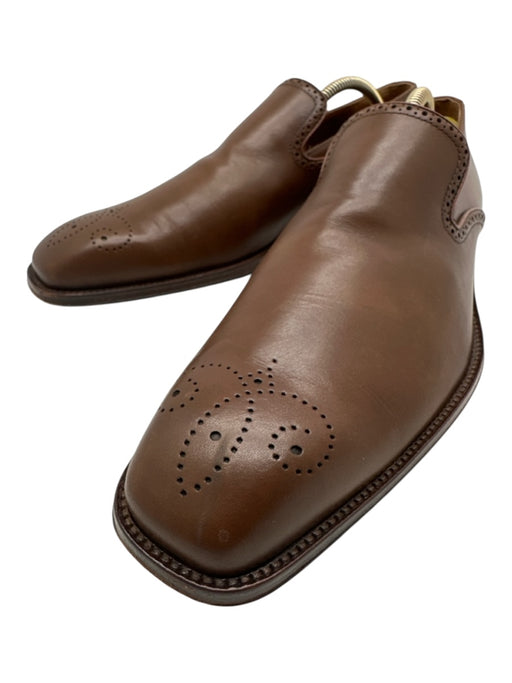 Bally Shoe Size 9.5 Brown Leather Broguing Dress Men's Shoes 9.5