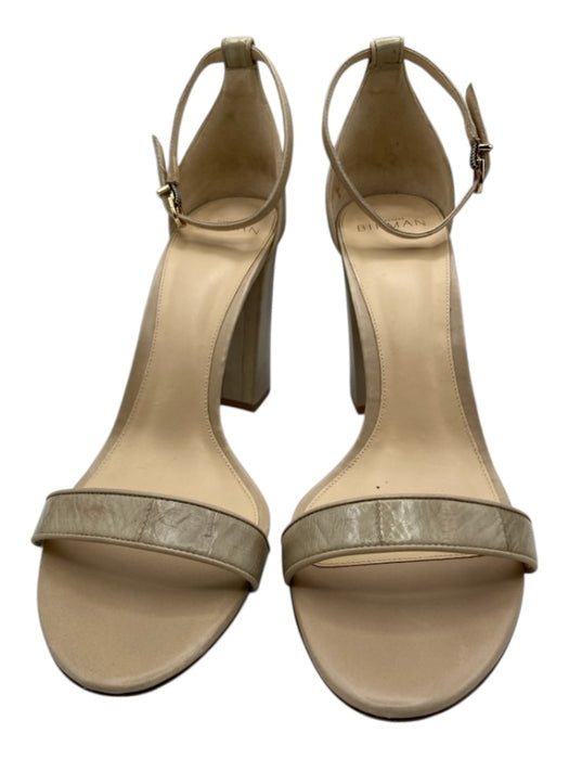 Alexandre Birman Shoe Size 41 Beige Leather Ankle Strap Gold Hardware Sandals Beige / 41