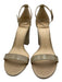 Alexandre Birman Shoe Size 41 Beige Leather Ankle Strap Gold Hardware Sandals Beige / 41