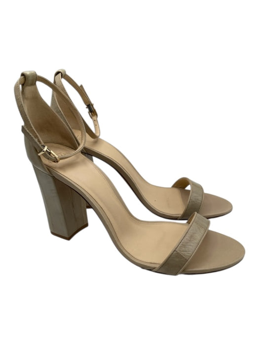 Alexandre Birman Shoe Size 41 Beige Leather Ankle Strap Gold Hardware Sandals Beige / 41