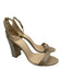 Alexandre Birman Shoe Size 41 Beige Leather Ankle Strap Gold Hardware Sandals Beige / 41