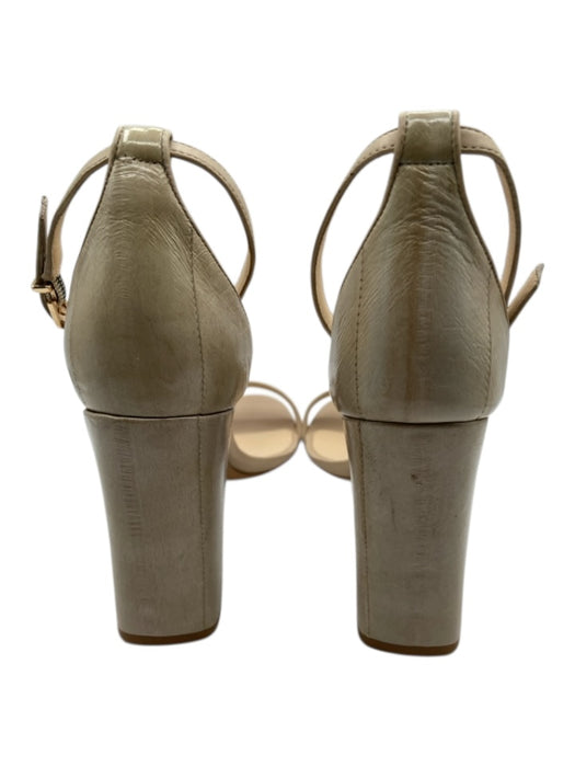 Alexandre Birman Shoe Size 41 Beige Leather Ankle Strap Gold Hardware Sandals Beige / 41