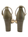 Alexandre Birman Shoe Size 41 Beige Leather Ankle Strap Gold Hardware Sandals Beige / 41