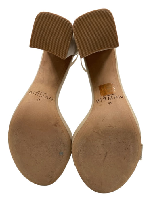 Alexandre Birman Shoe Size 41 Beige Leather Ankle Strap Gold Hardware Sandals Beige / 41