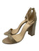 Alexandre Birman Shoe Size 41 Beige Leather Ankle Strap Gold Hardware Sandals Beige / 41