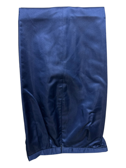 Oscar by Oscar de la renta Size 6 Navy Blue Rayon & Silk Satin Blazer Pant Set Navy Blue / 6