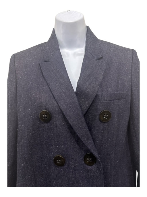 Victoria Victoria Beckham Size 6 Dark Blue Cotton Blend Denim Blazer Jacket Dark Blue / 6