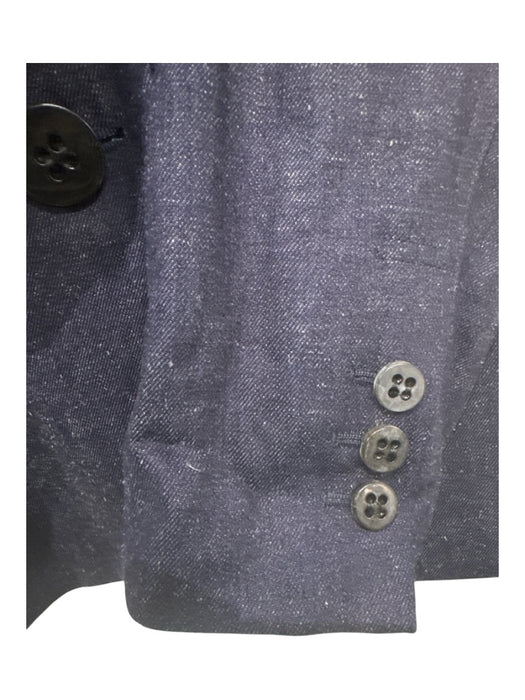 Victoria Victoria Beckham Size 6 Dark Blue Cotton Blend Denim Blazer Jacket Dark Blue / 6