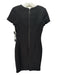 Badgley Mischka Size 8 Black Nylon Blend Back Zip Textured Knee Length Dress Black / 8