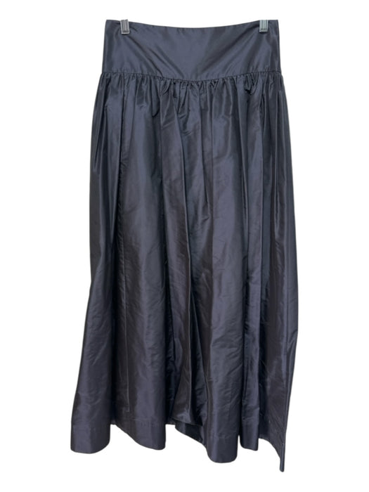 Rebecca Taylor Size 6 Navy Blue Silk Taffeta Gathered Maxi Ball Gown Skirt Navy Blue / 6