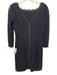 Adrianna Papell Size 8P Navy Viscose Blend Lace Overlay 3/4 Sleeve Dress Navy / 8P