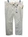Zara Size 40 White Cotton Denim Lace Up Front Mid Rise Wide Leg Boot Cut Jeans White / 40