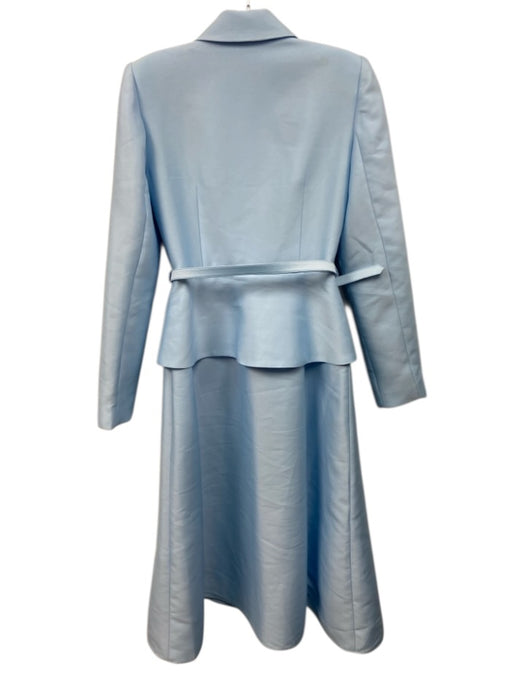 Self-Portrait Size 6 Light Blue Polyester Long Sleeve Blazer Shoulder Pads Dress Light Blue / 6