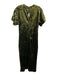 Karen Millen Size 2 Moss Green Polyester Fully Sequined Short Sleeve Dress Moss Green / 2